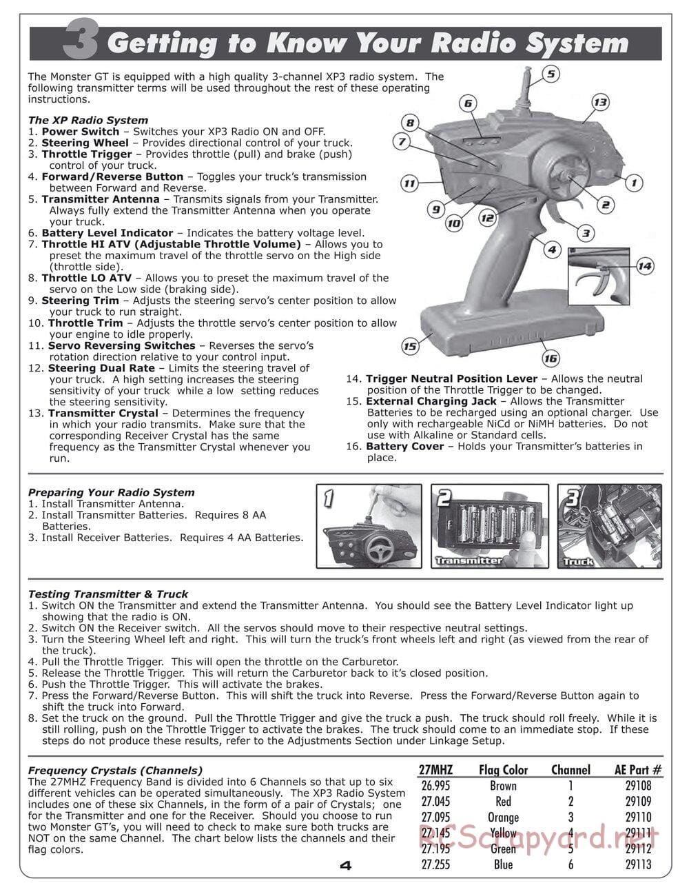 Team Associated - MGT 4.60 SE - Manual - Page 4