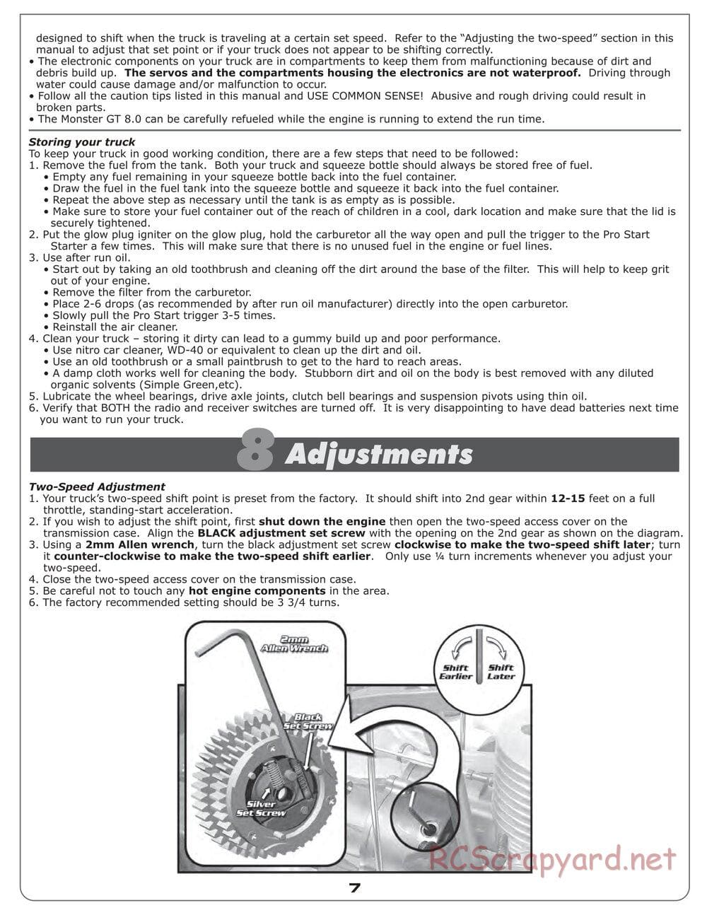 Team Associated - MGT 8.0 - Manual - Page 7