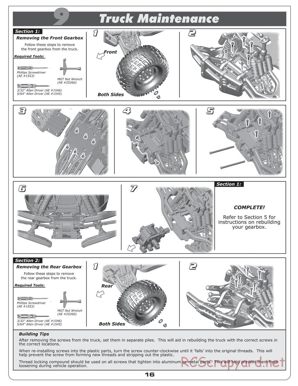 Team Associated - MGT 8.0 - Manual - Page 15