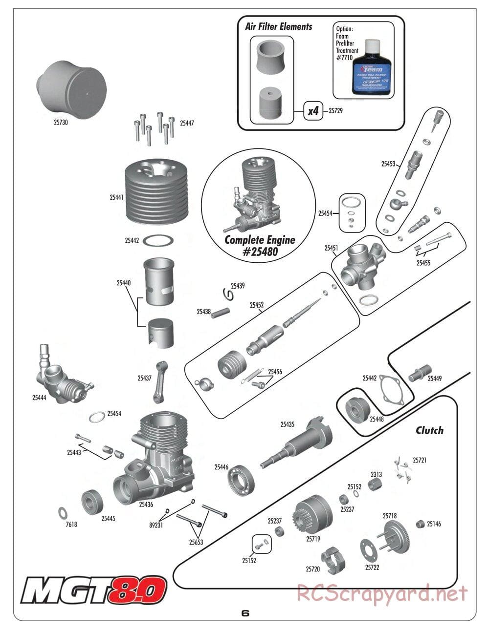 Team Associated - MGT 8.0 - Exploded View 1