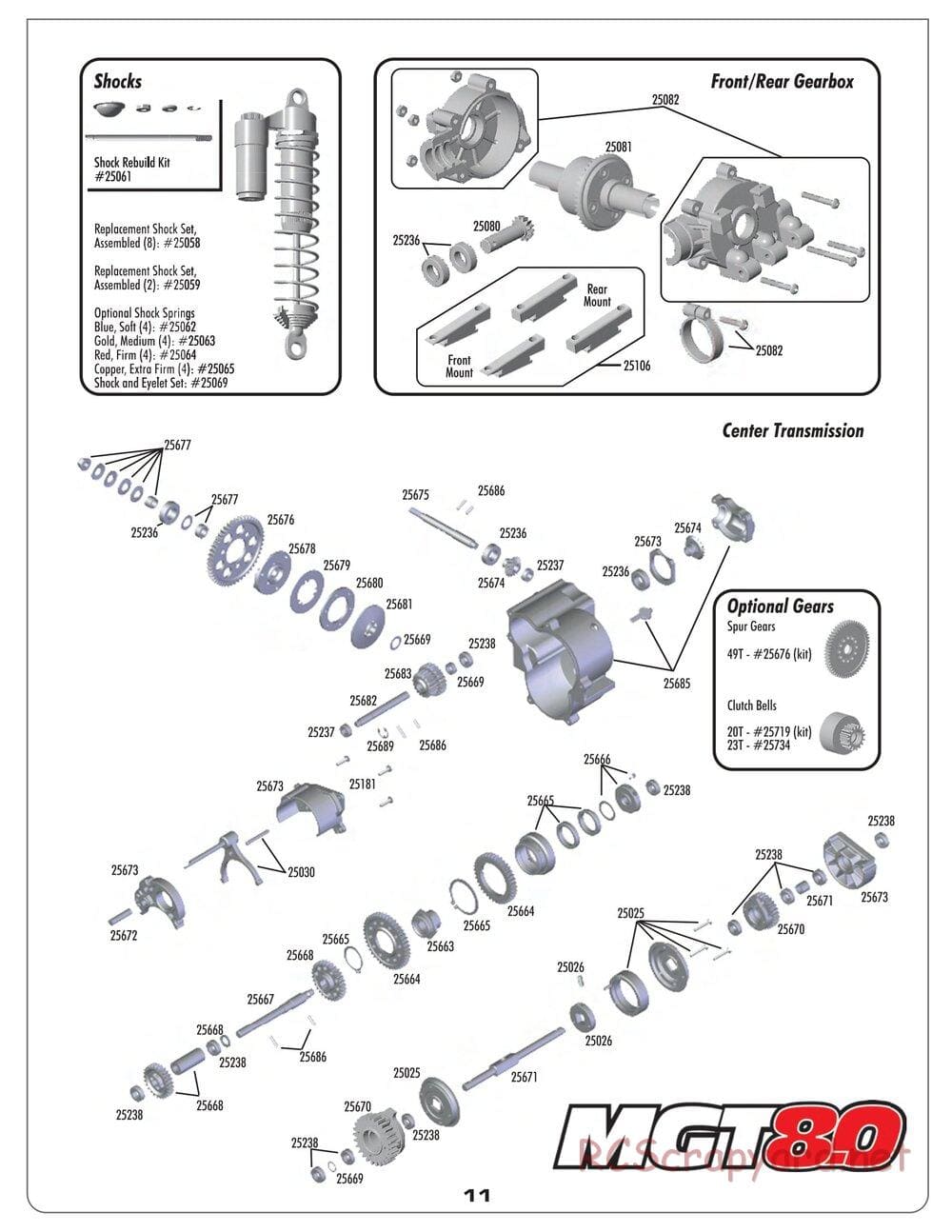 Team Associated - MGT 8.0 - Exploded View 5