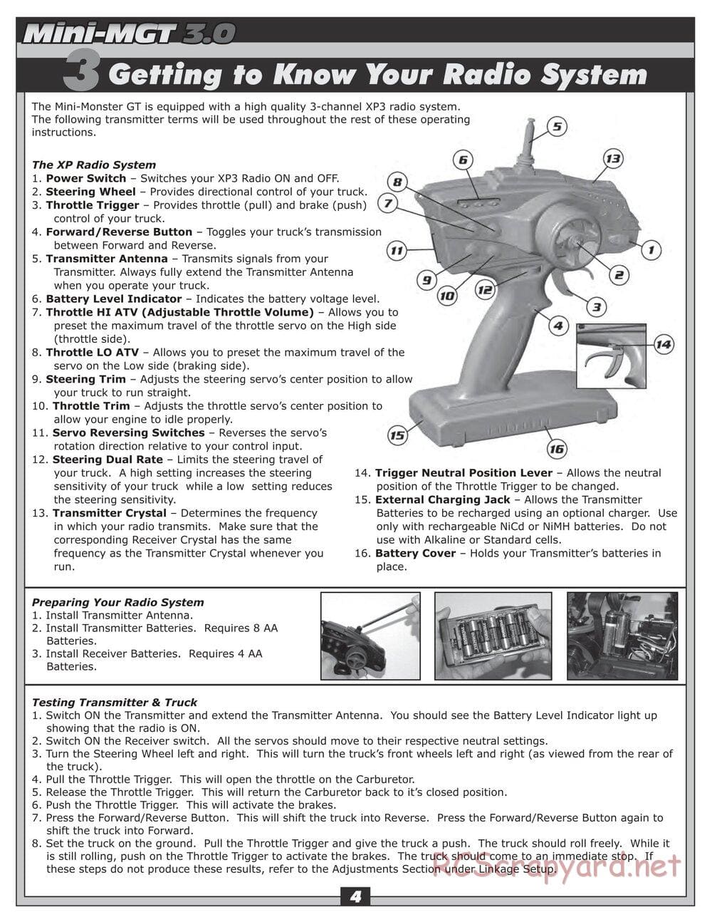 Team Associated - Mini MGT 3.0 - Manual - Page 4