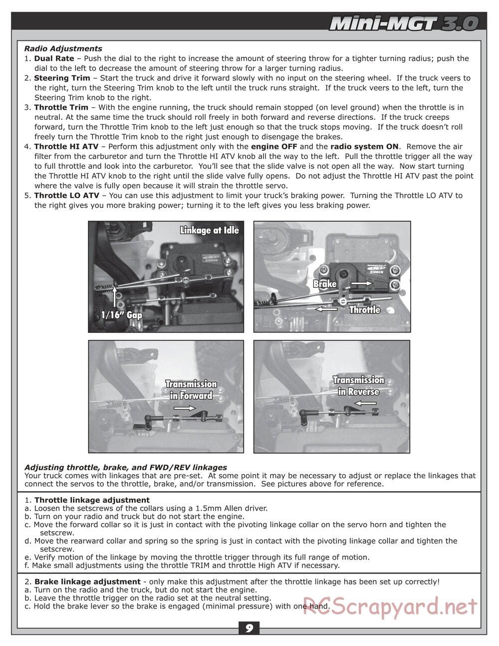 Team Associated - Mini MGT 3.0 - Manual - Page 9