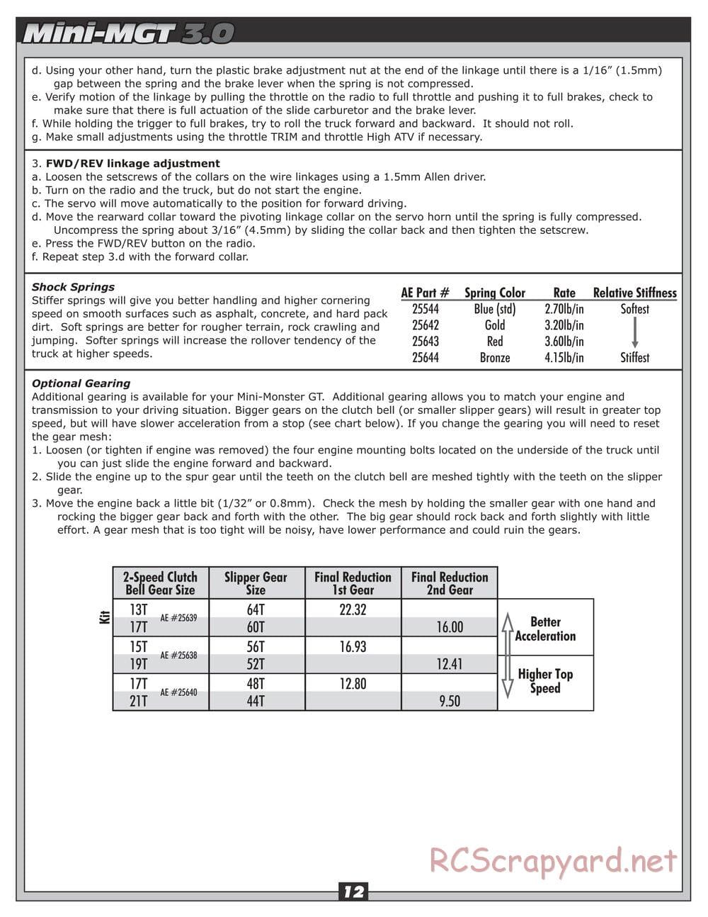 Team Associated - Mini MGT 3.0 - Manual - Page 11