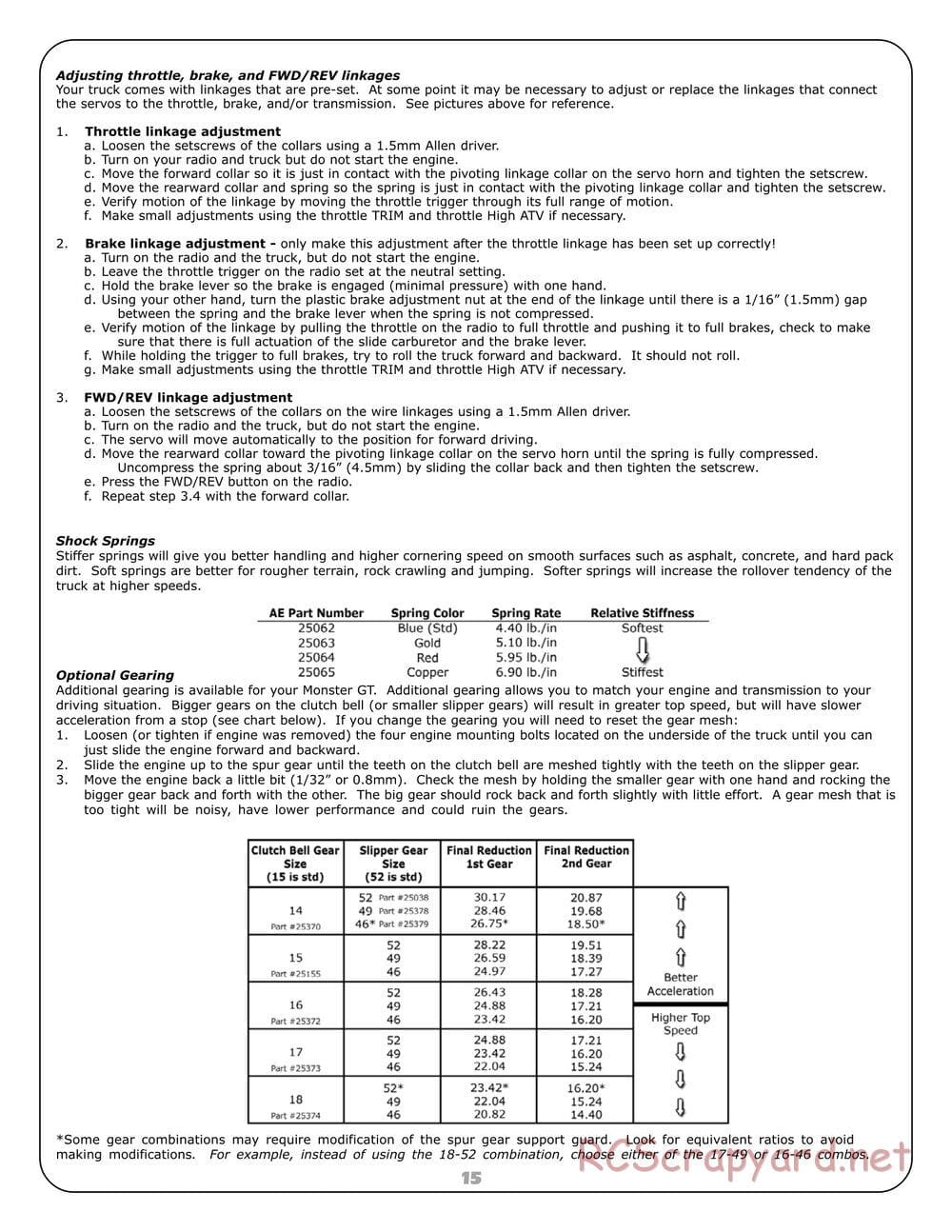 Team Associated - Monster GT - Manual - Page 14