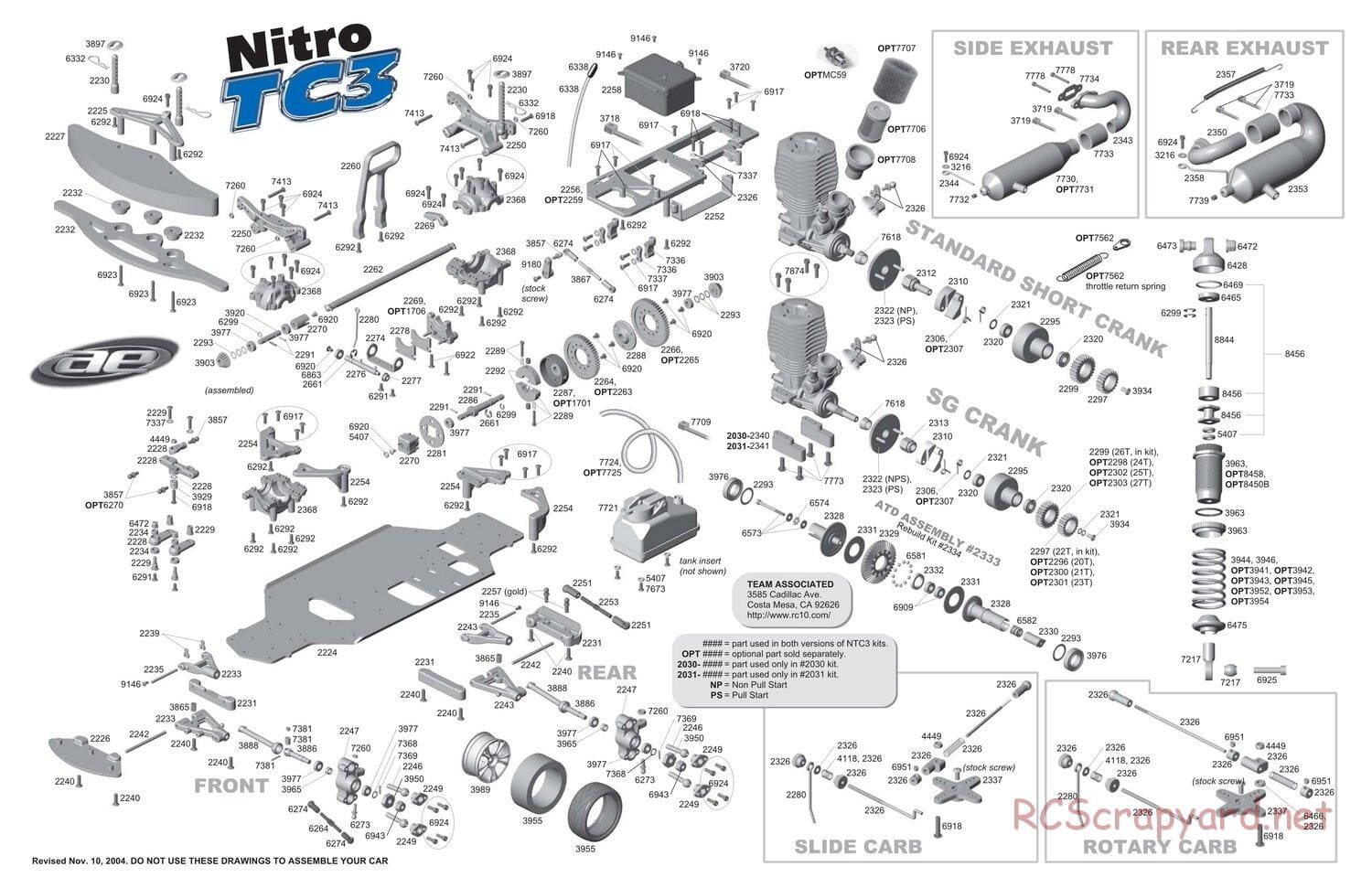 Team Associated - NTC3 - Exploded View