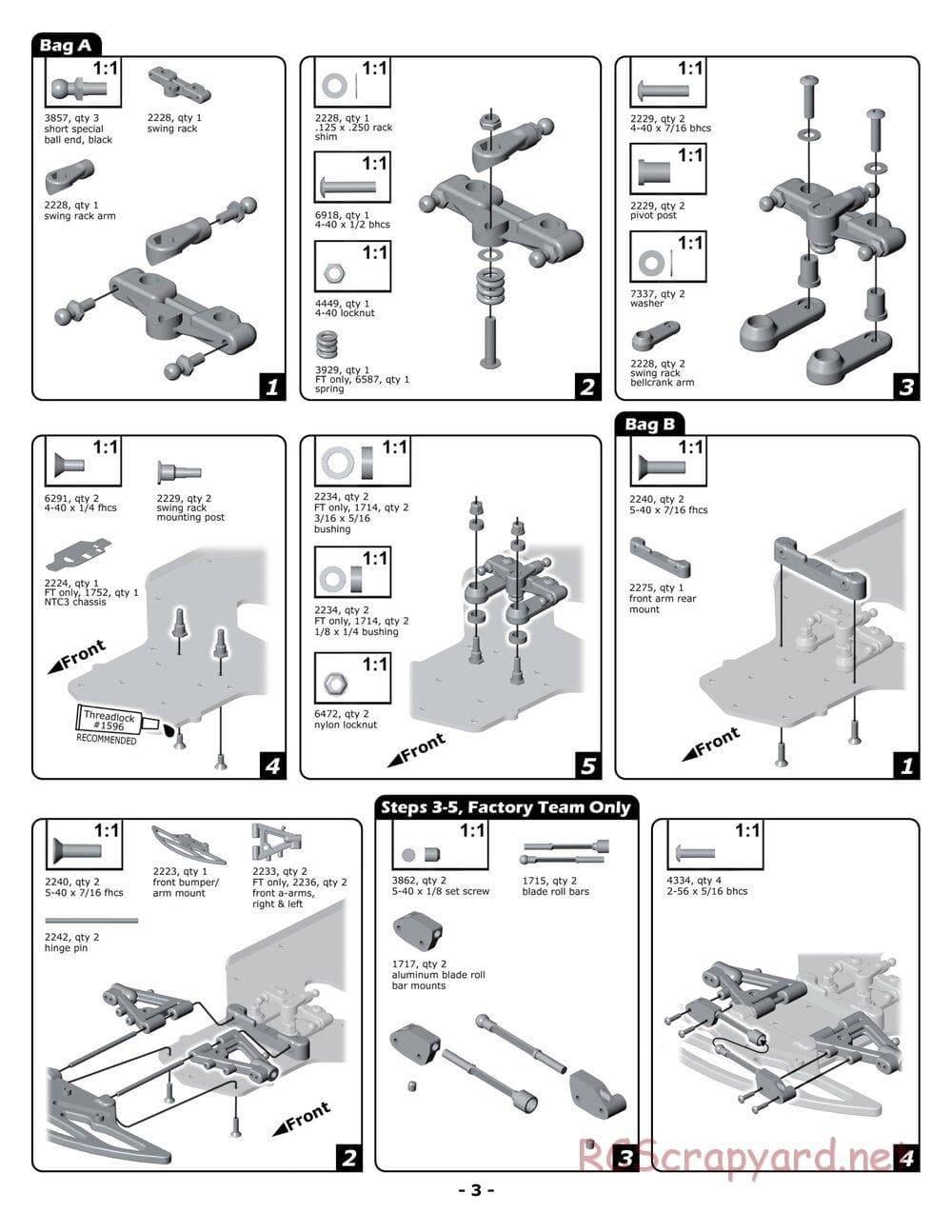 Team Associated - NTC3 RTR Plus / Factory Team / Team - Manual - Page 3