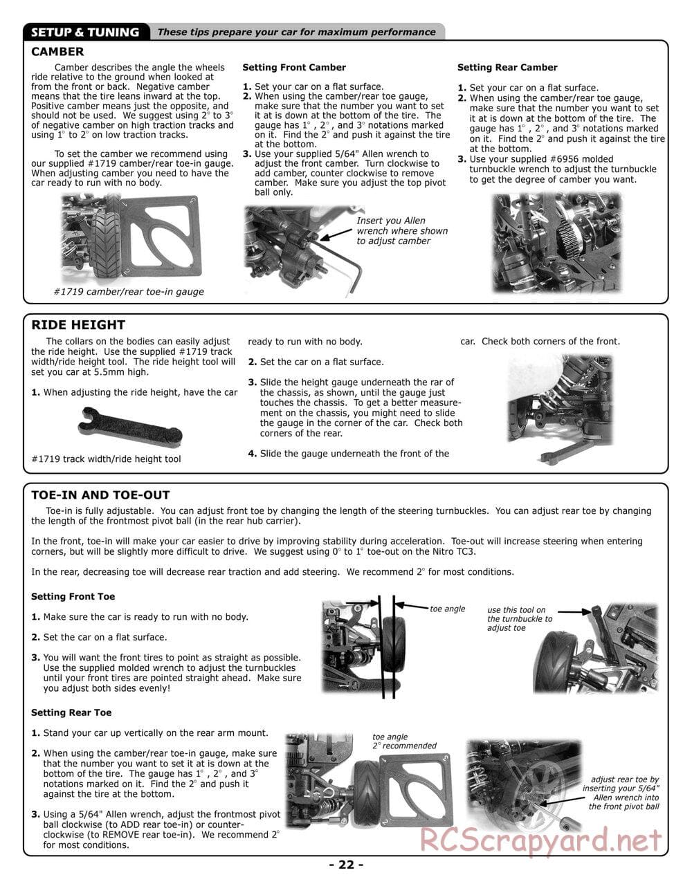 Team Associated - NTC3 RTR Plus / Factory Team / Team - Manual - Page 22