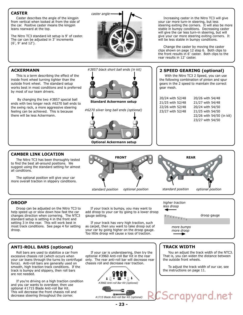 Team Associated - NTC3 RTR Plus / Factory Team / Team - Manual - Page 23