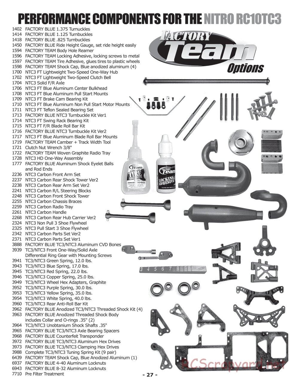 Team Associated - NTC3 RTR Plus / Factory Team / Team - Manual - Page 27