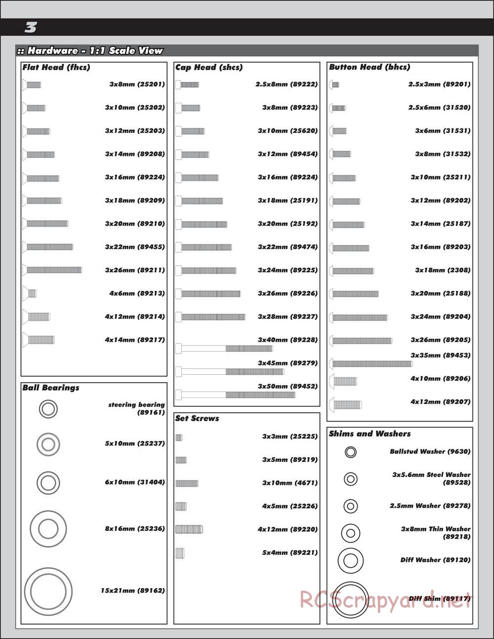 Team Associated - Nomad DB8 - Manual - Page 3