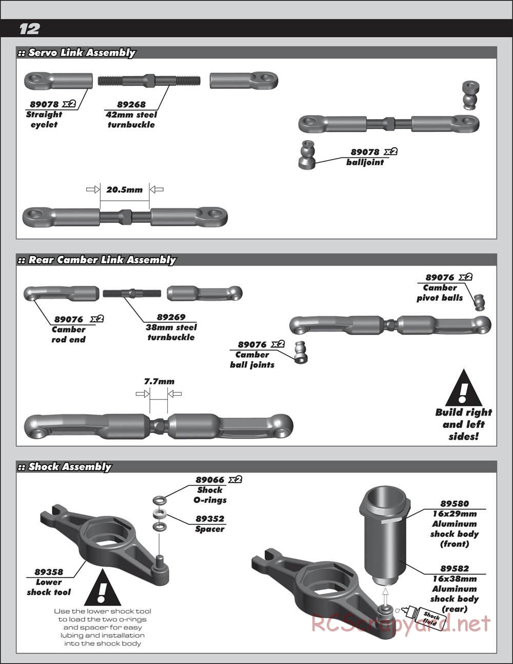 Team Associated - Nomad DB8 - Manual - Page 12