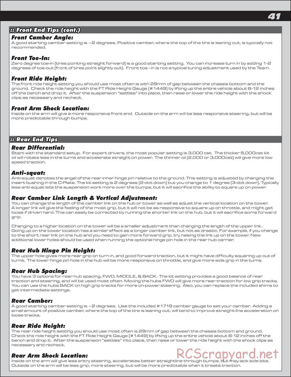 Team Associated - Nomad DB8 - Manual - Page 41