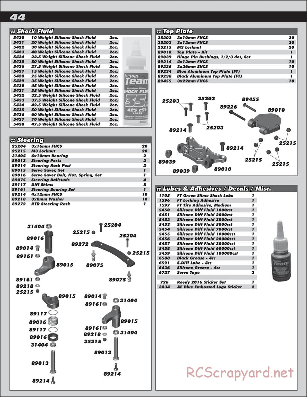 Team Associated - Nomad DB8 - Manual - Page 44