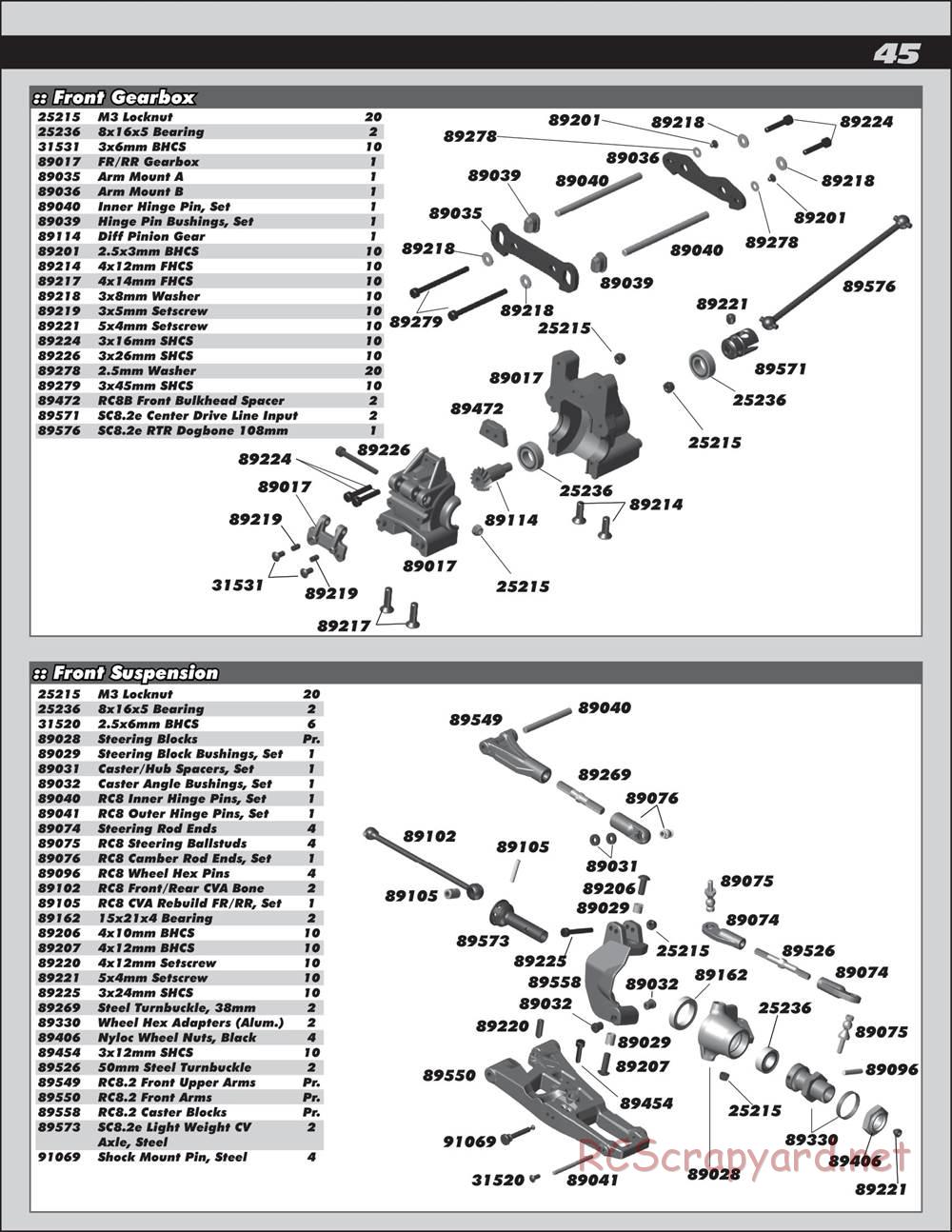 Team Associated - Nomad DB8 - Manual - Page 45