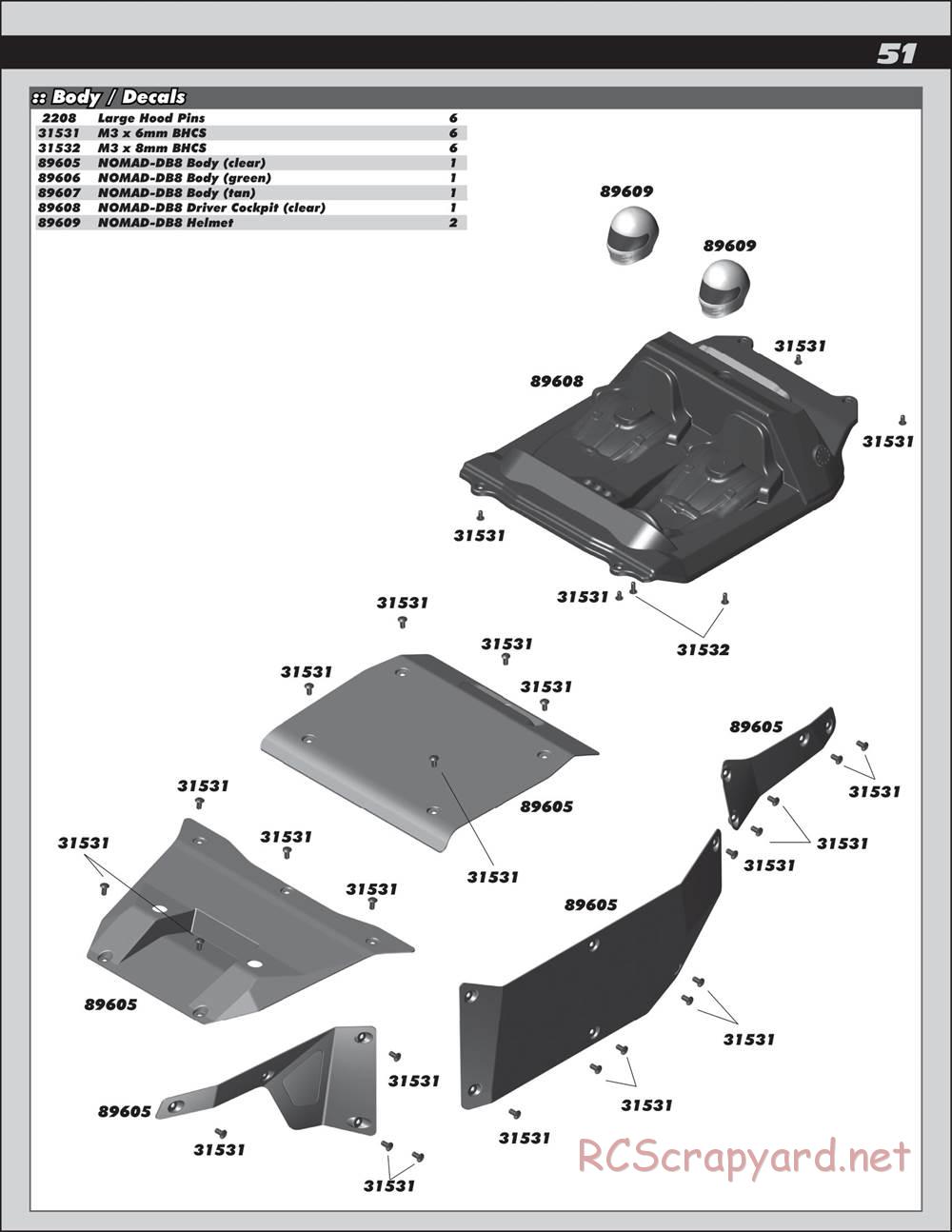 Team Associated - Nomad DB8 - Manual - Page 51