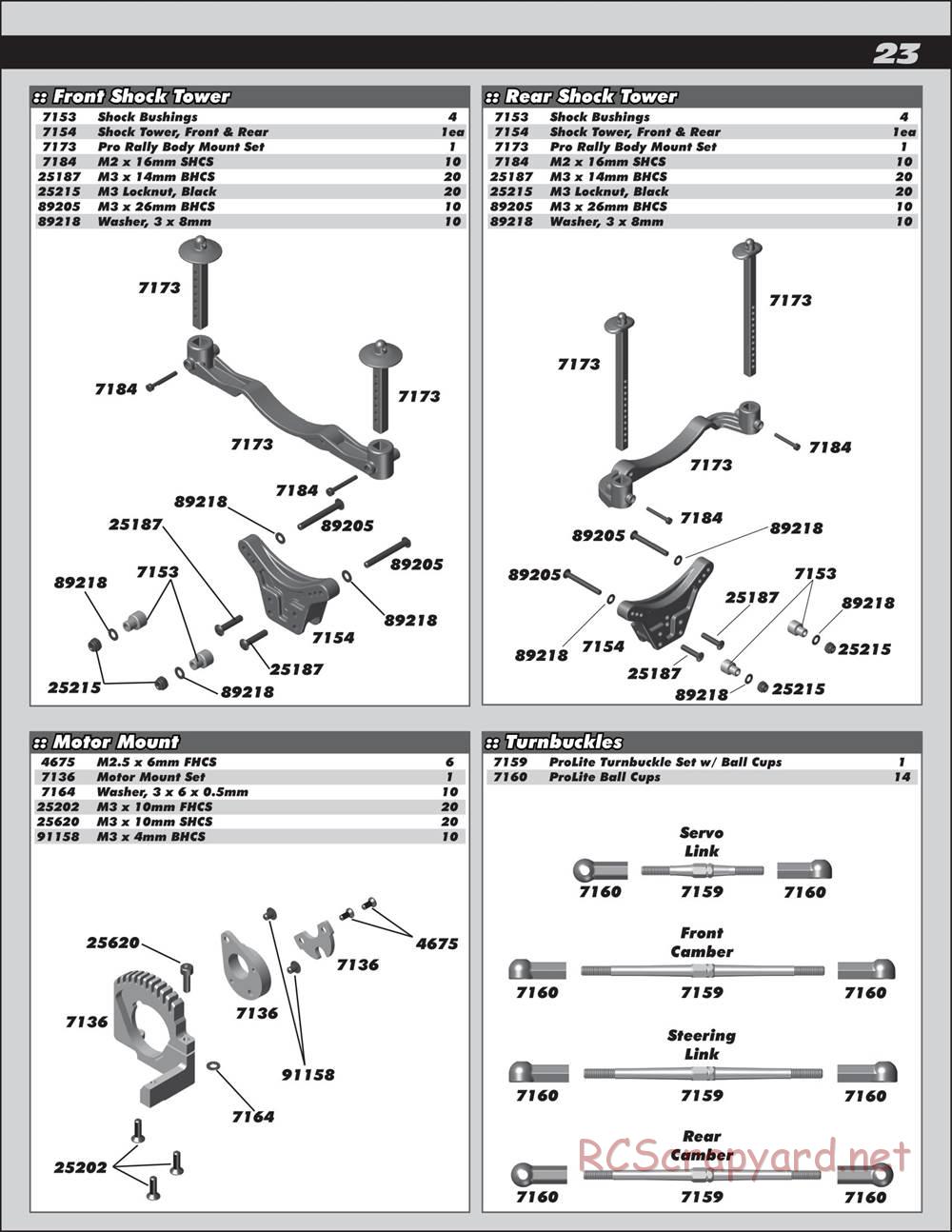 Team Associated - ProRally AWD - Manual - Page 23