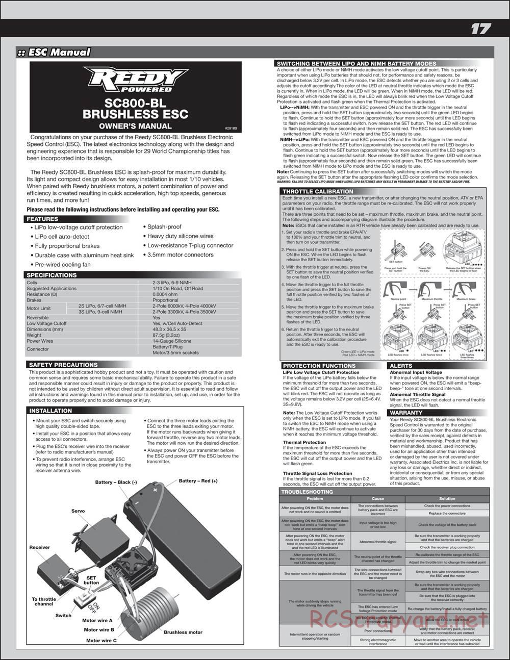 Team Associated - ProSC 4x4 - Manual - Page 17