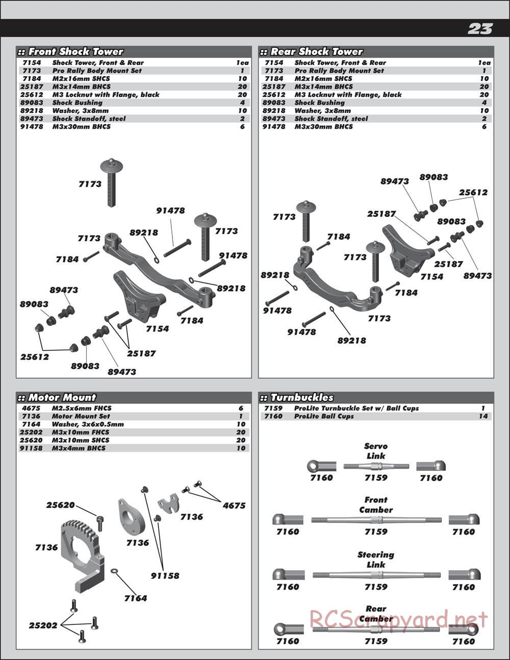 Team Associated - ProSC 4x4 - Manual - Page 23