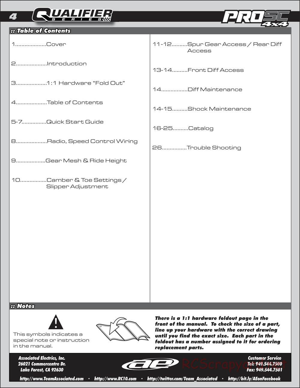 Team Associated - ProSC 4x4 Brushless - Manual - Page 4