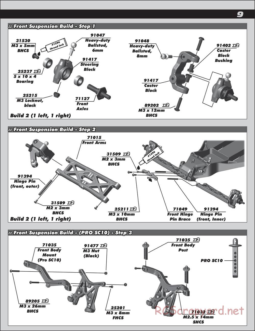 Team Associated - Pro SC10 - Manual - Page 9