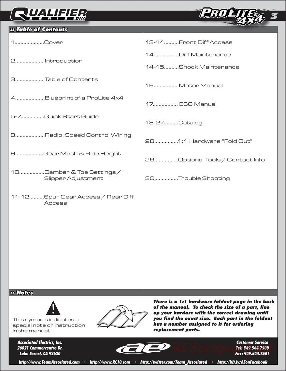 Team Associated - Prolite 4x4 - Manual - Page 3