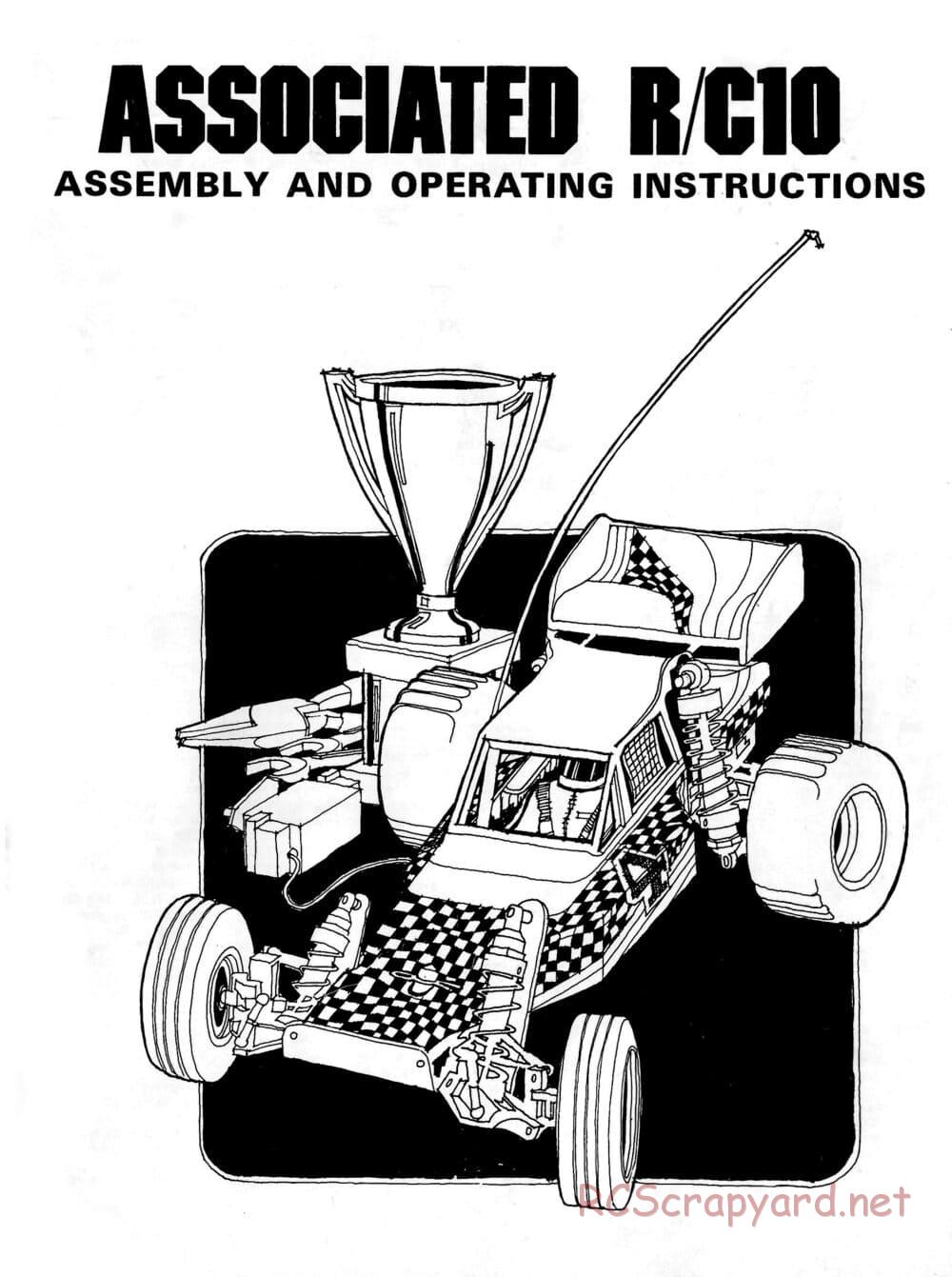 Team Associated - RC10 - Manual - Page 1