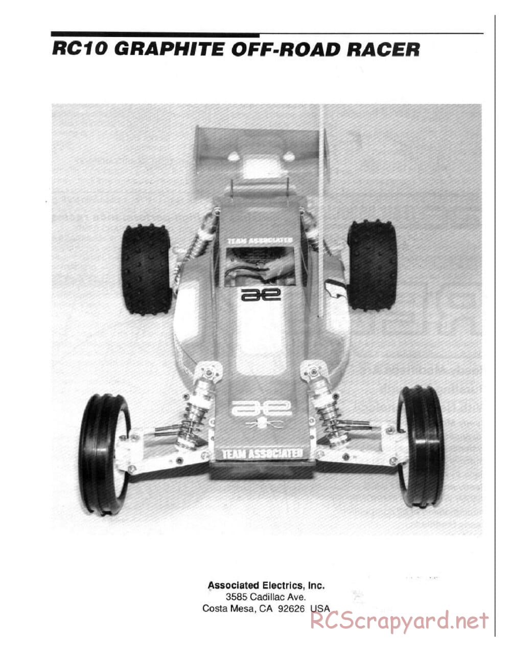 Team Associated - RC10 Graphite - Manual - Page 40