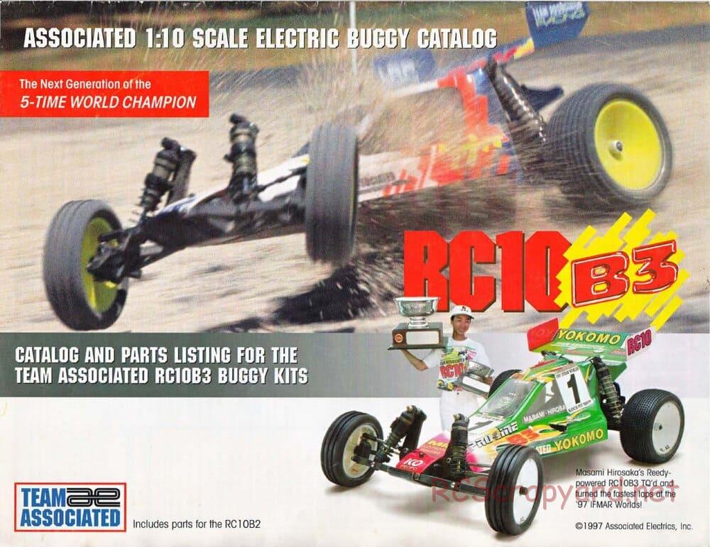 Team Associated - RC10 B3 - 1997 Parts Catalog - Page 1