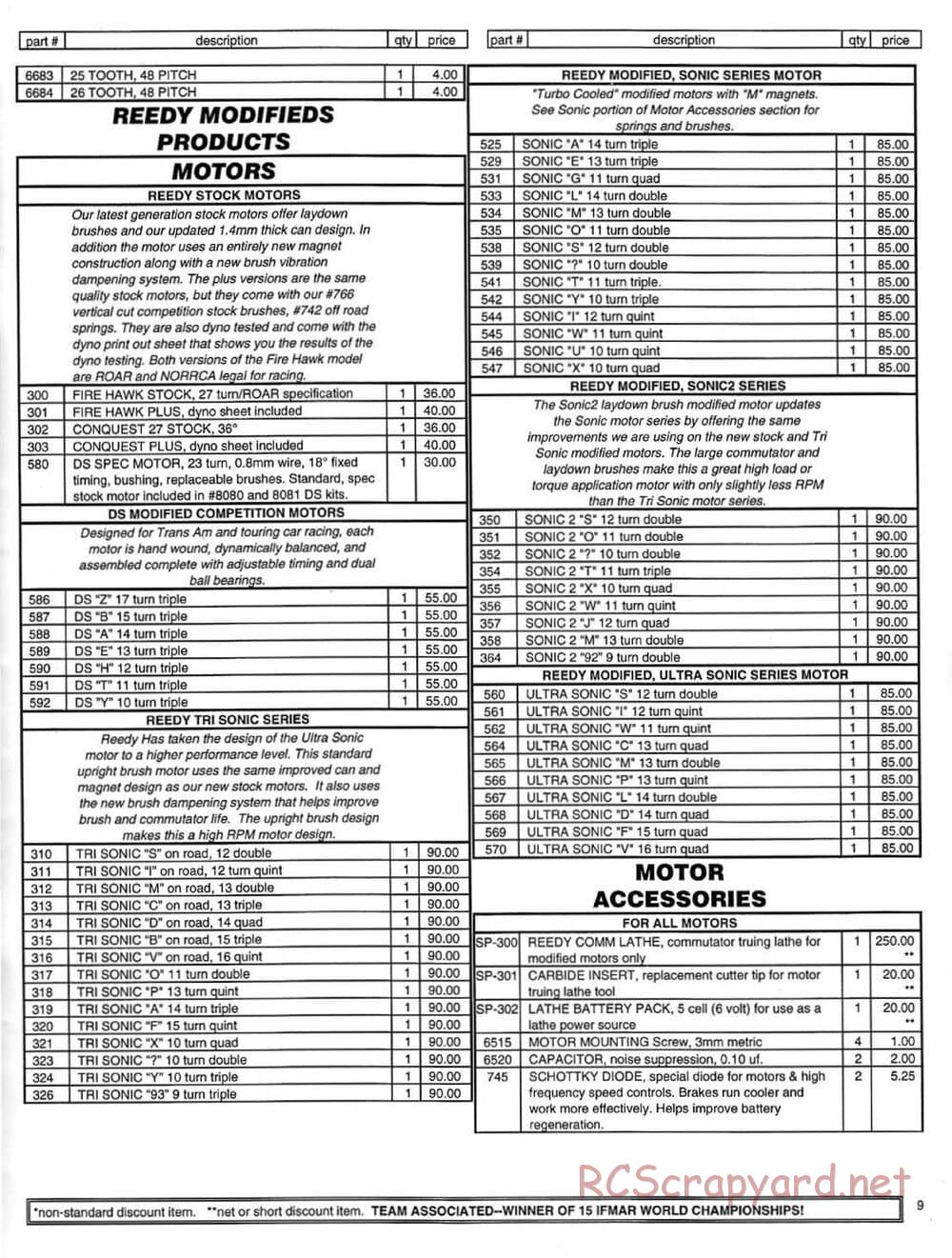 Team Associated - RC10 B3 - 1997 Parts Catalog - Page 9