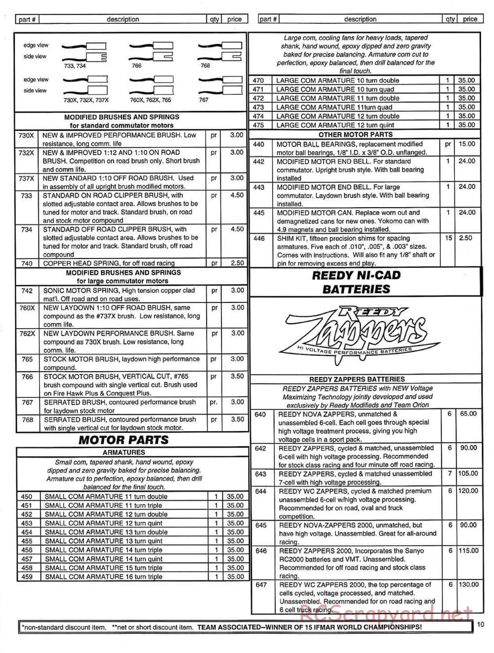 Team Associated - RC10 B3 - 1997 Parts Catalog - Page 10
