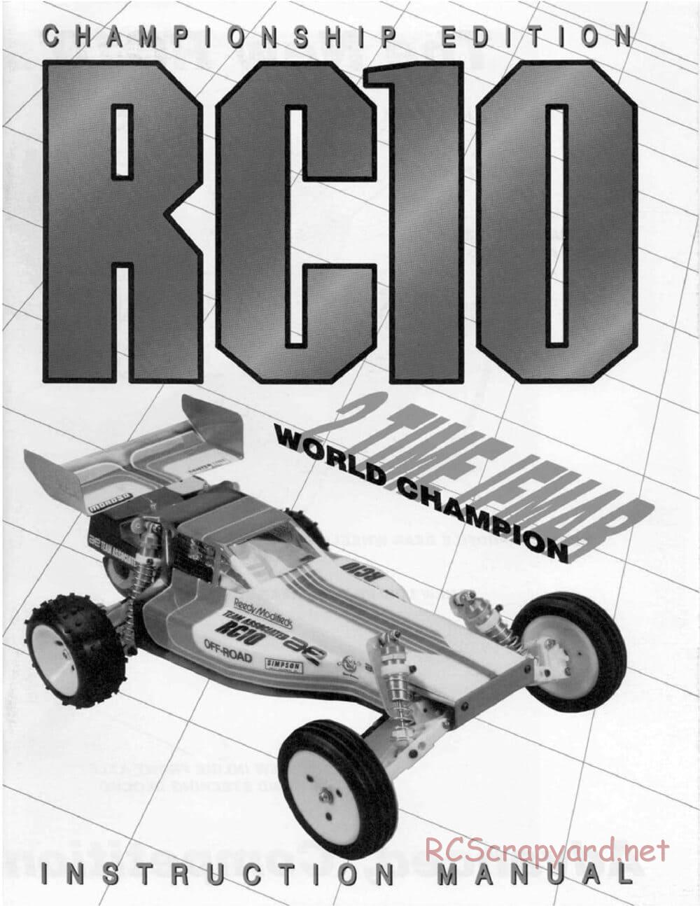 Team Associated - RC10 CE - 1990 - Manual - Page 2