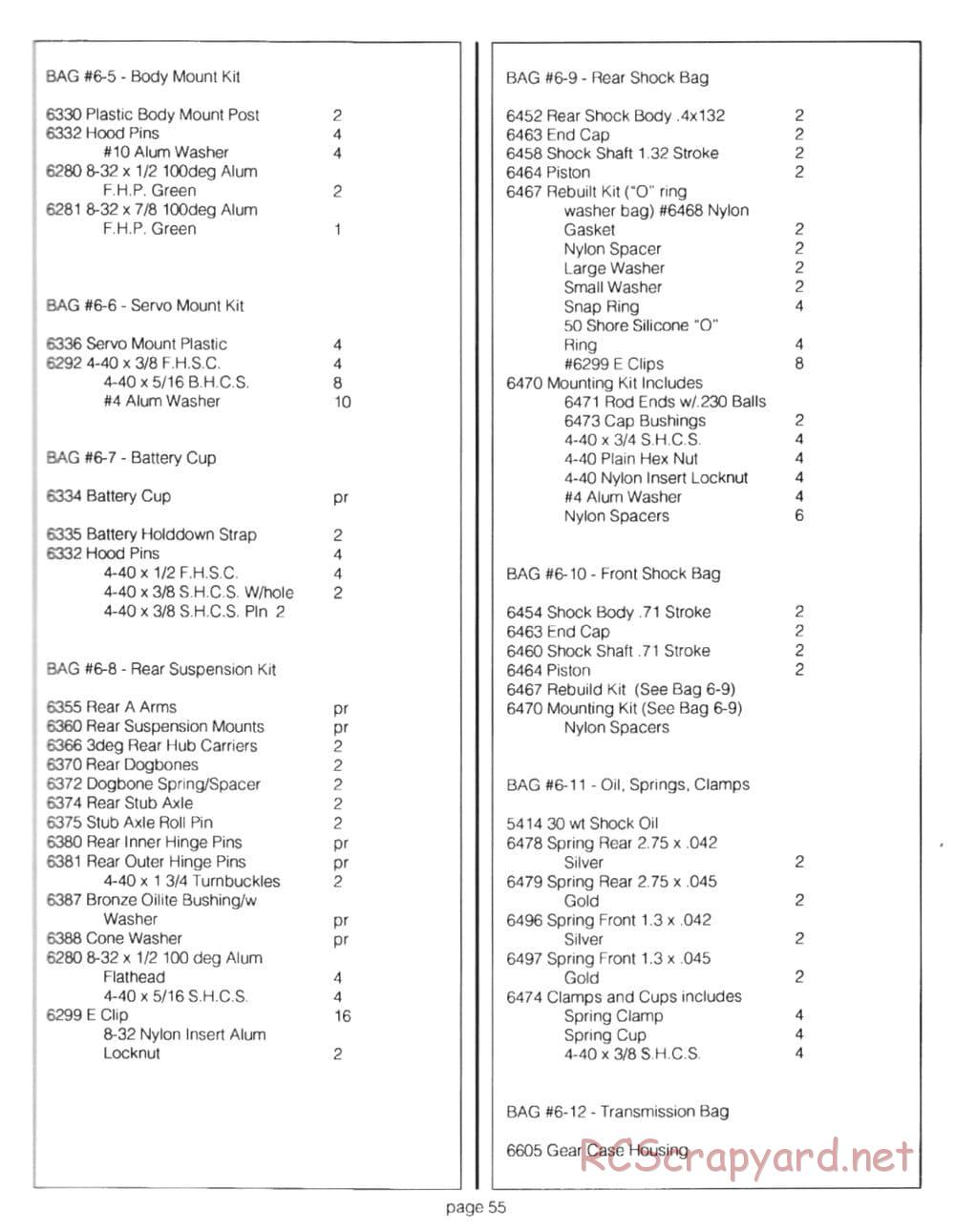 Team Associated - RC10 CE - 1990 - Manual - Page 55