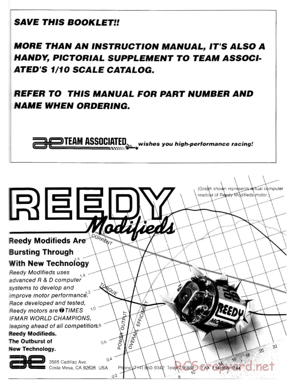 Team Associated - RC10 CE - 1990 - Manual - Page 59