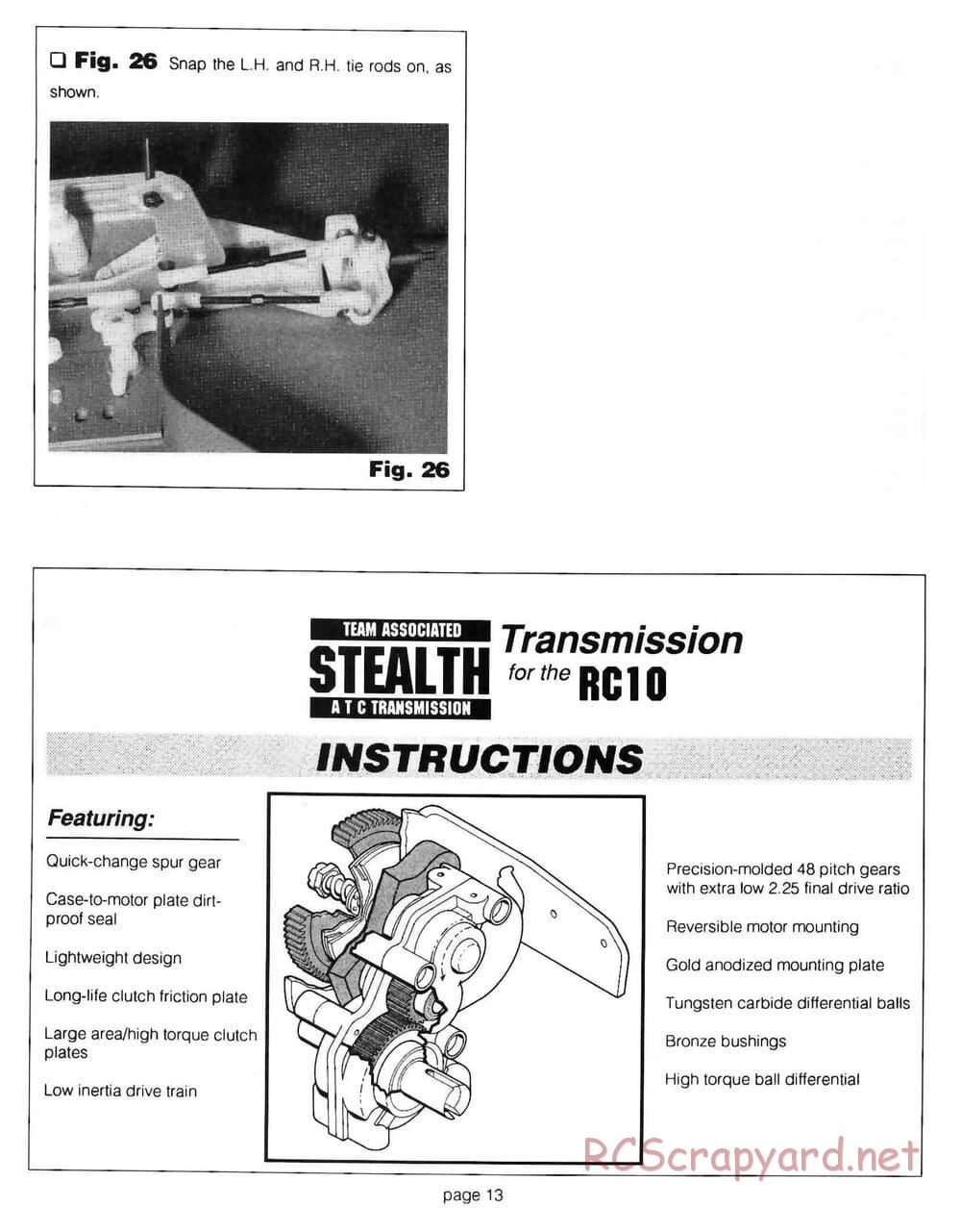 Team Associated - RC10 CE - 1992 - Manual - Page 12
