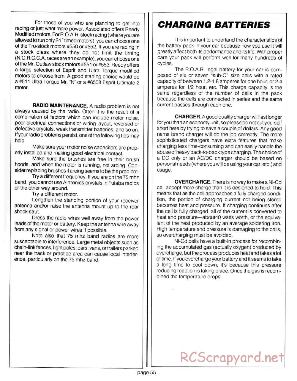 Team Associated - RC10 CE - 1992 - Manual - Page 54