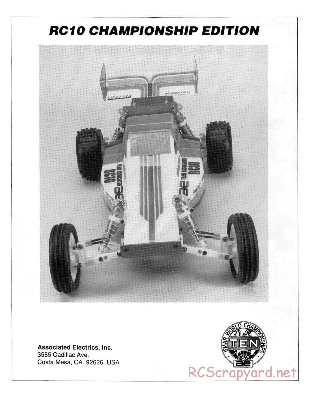 Team Associated - RC10 CE - 1992 - Manual - Page 57