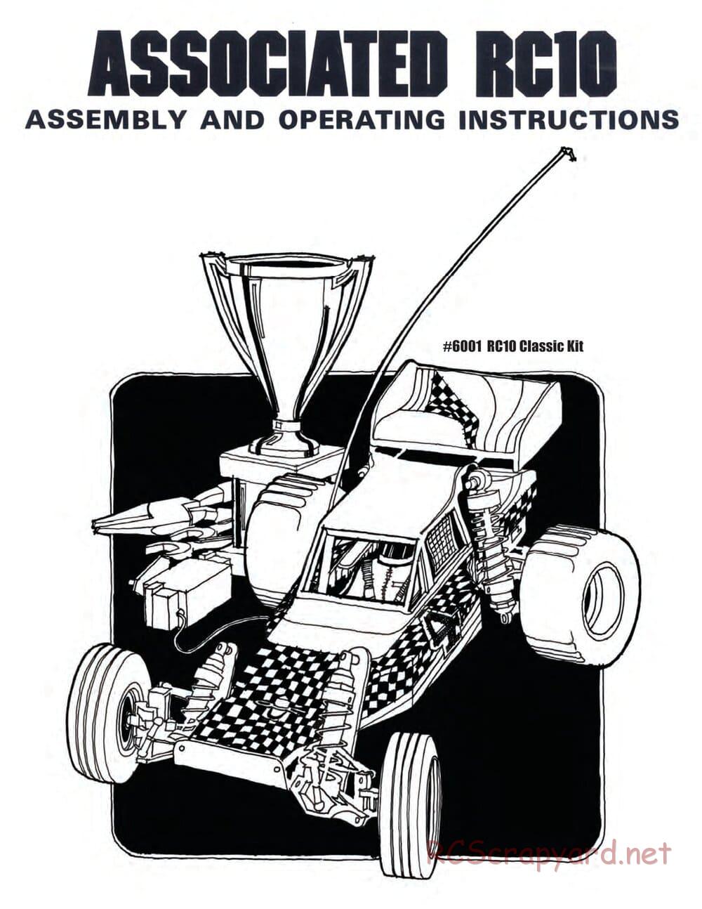 Team Associated - RC10 Classic - Manual - Page 1