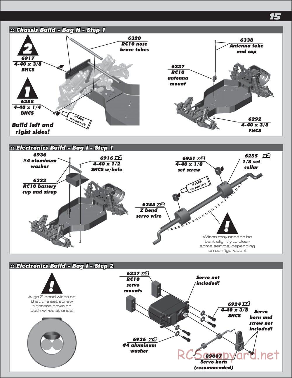 Team Associated - RC10 Classic - Manual - Page 15