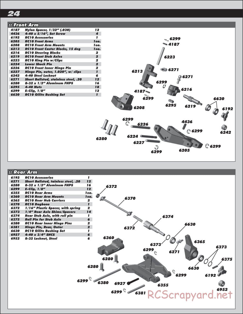 Team Associated - RC10 Classic - Manual - Page 24