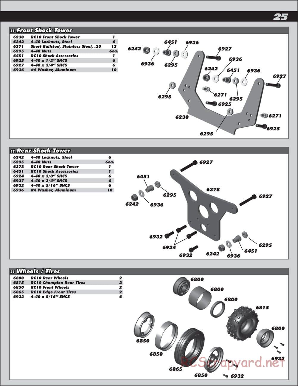 Team Associated - RC10 Classic - Manual - Page 25
