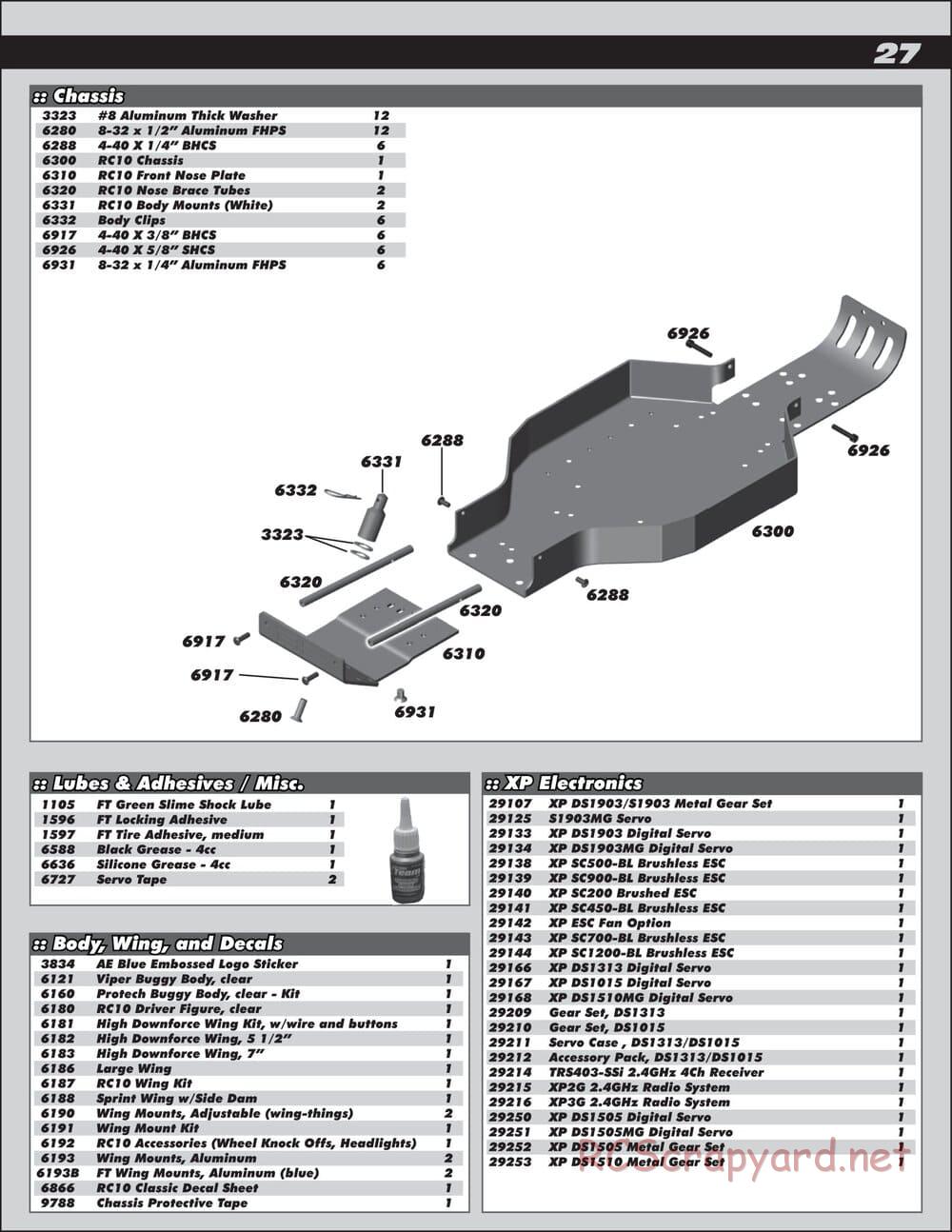 Team Associated - RC10 Classic - Manual - Page 27