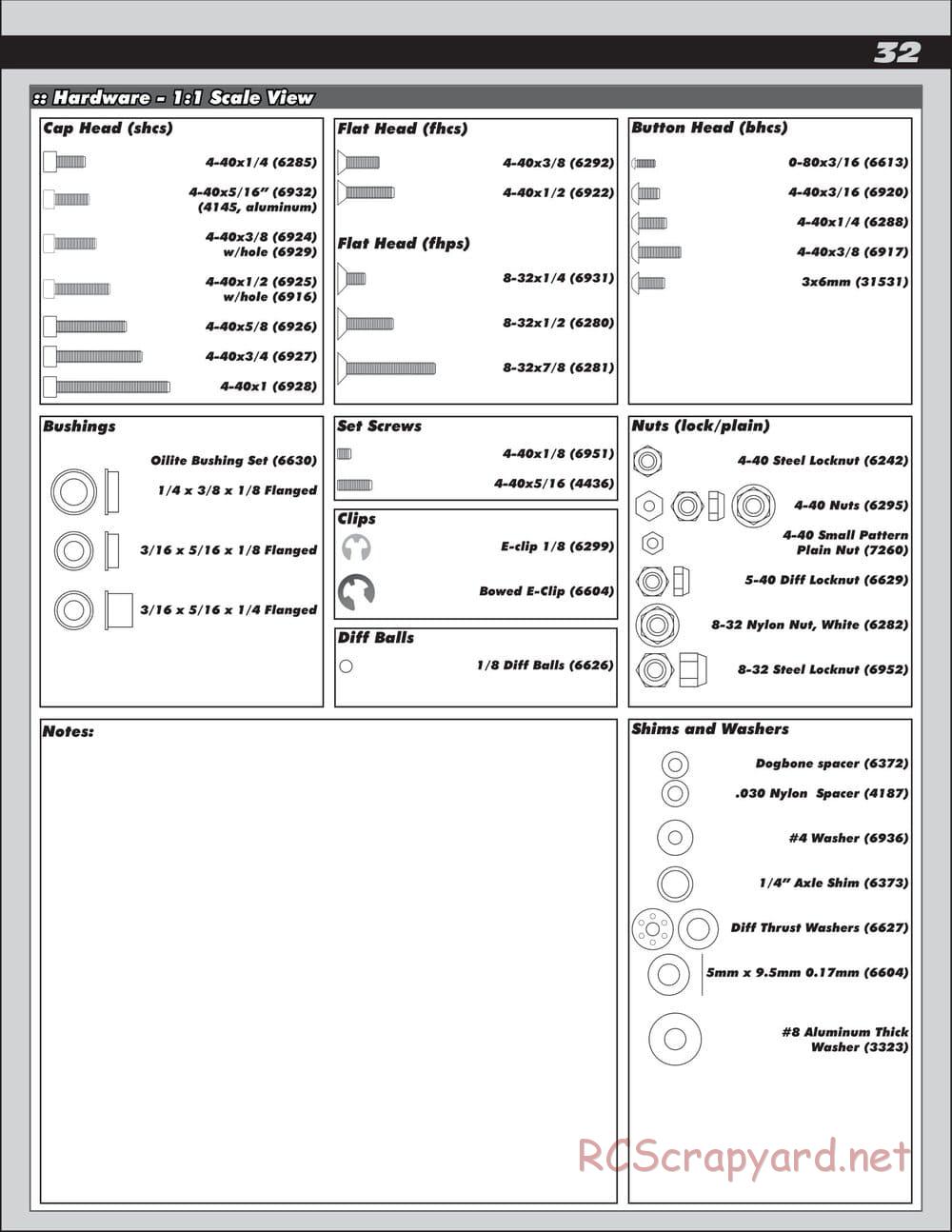 Team Associated - RC10 Classic - Manual - Page 32