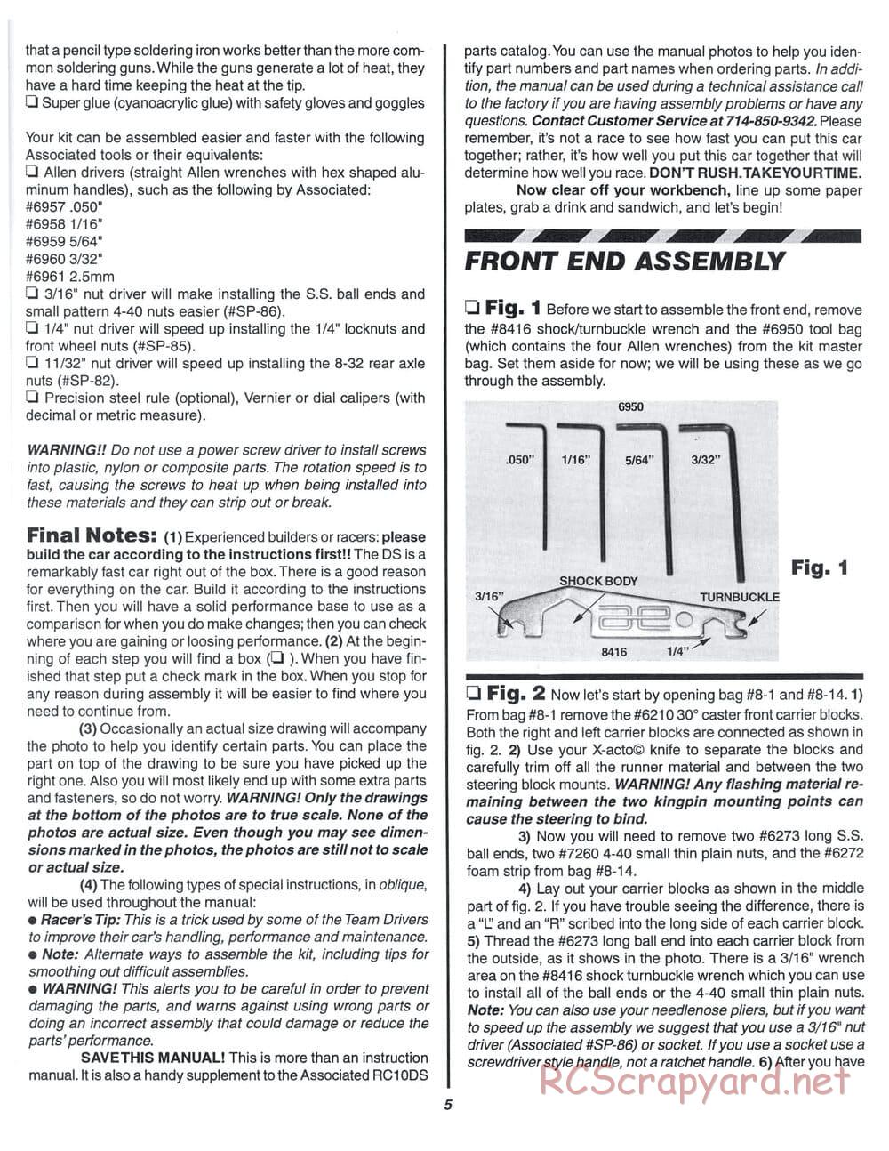 Team Associated - RC10 DS - Manual - Page 4