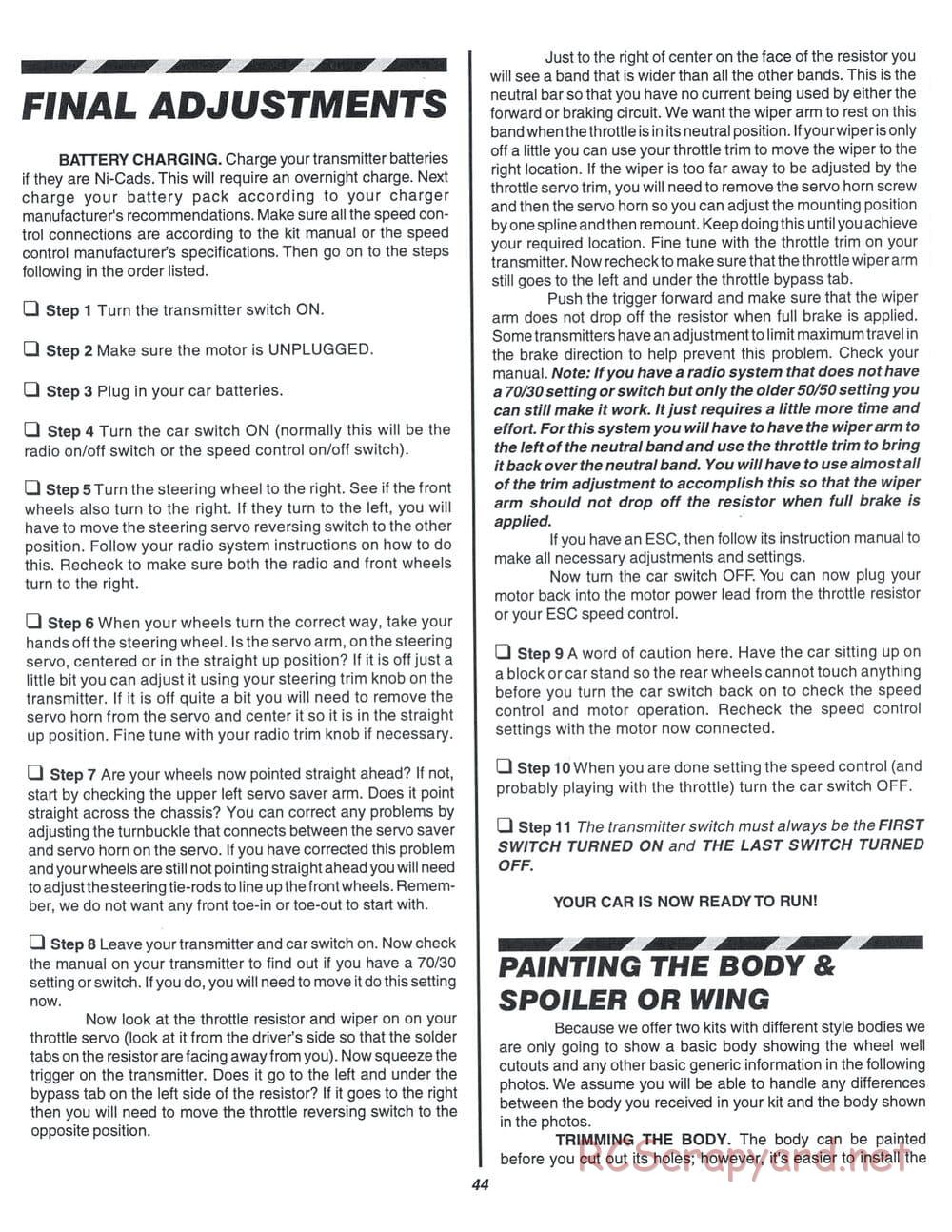 Team Associated - RC10 DS - Manual - Page 43