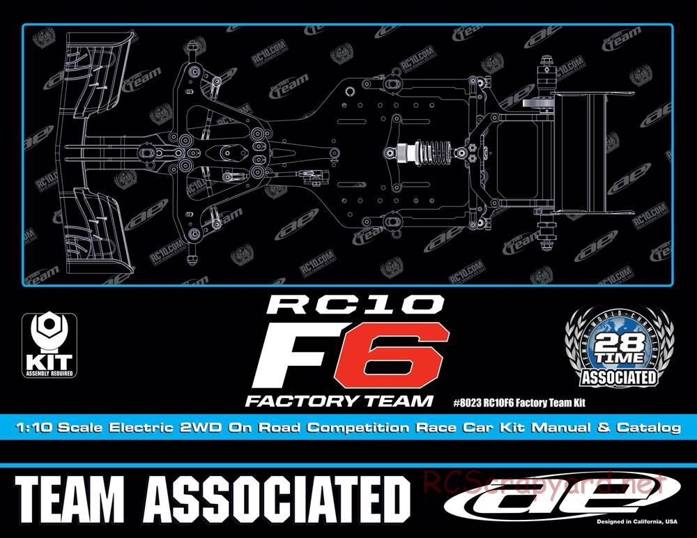 Team Associated - RC10 F6 Factory Team - Manual - Page 1