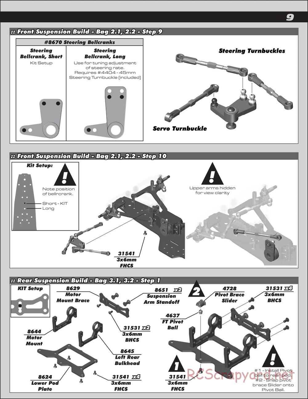 Team Associated - RC10 F6 Factory Team - Manual - Page 9