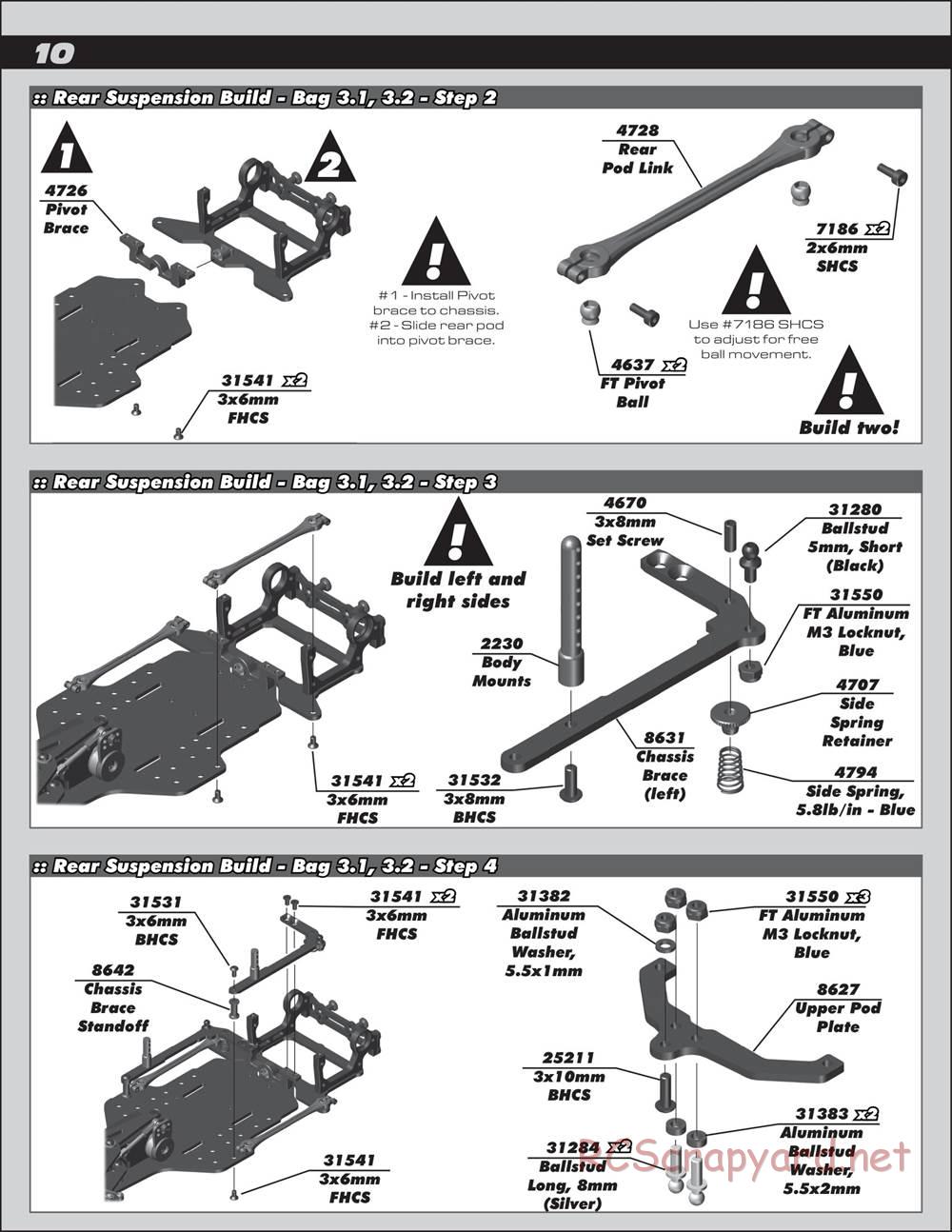 Team Associated - RC10 F6 Factory Team - Manual - Page 10