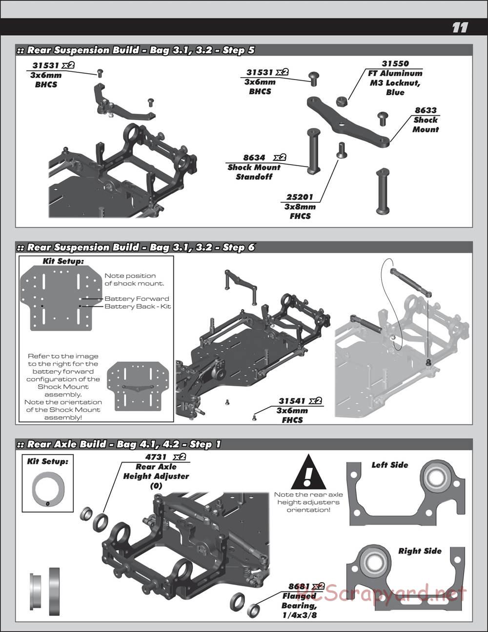 Team Associated - RC10 F6 Factory Team - Manual - Page 11