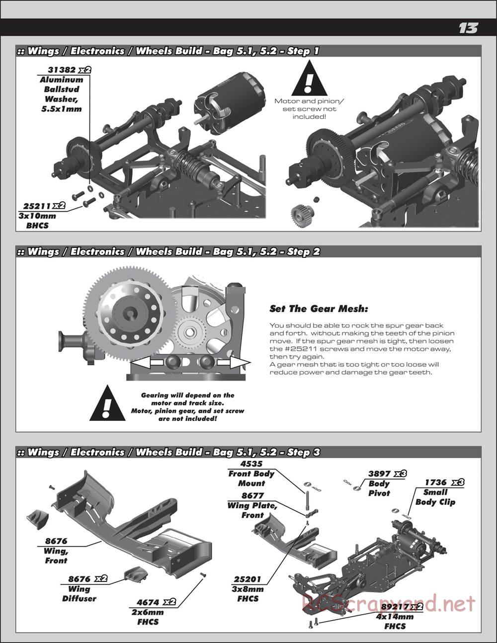 Team Associated - RC10 F6 Factory Team - Manual - Page 13
